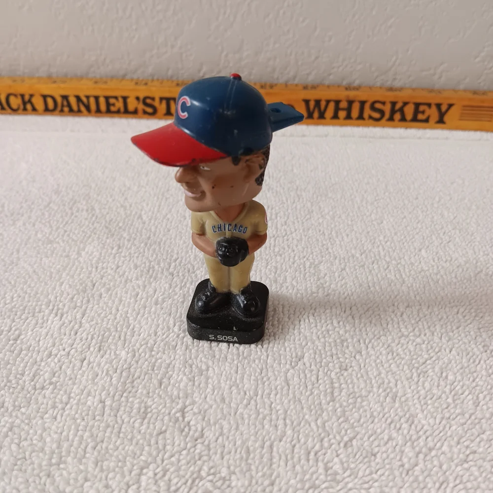 Baseball Player Bobblehead with Red and Blue Cap